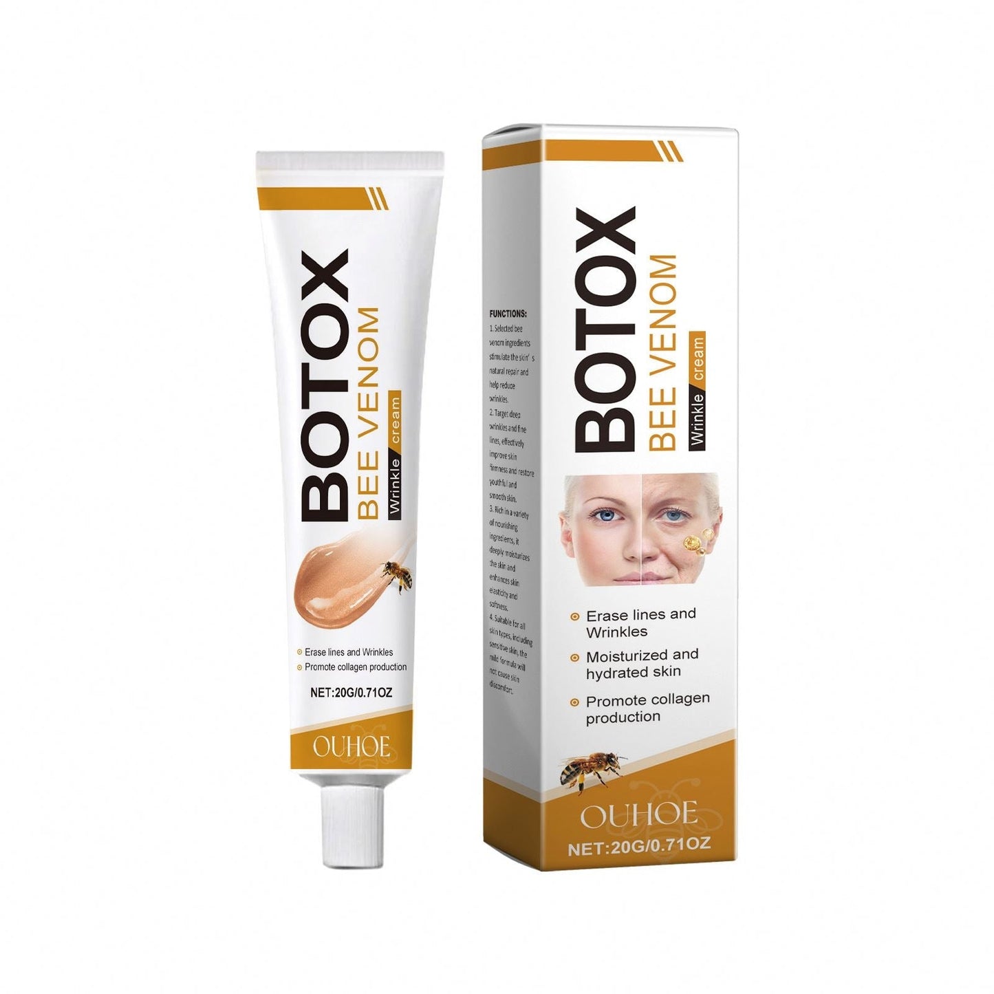 Crema BioAqua Anti-Arrugas Botox Natural con Veneno de Abeja 🐝✨ – Ouhoe™
